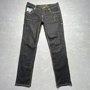 COOGI Jeans VTG Womens 12 Black Mid Rise Zip Fly Logo Denim Stretch Straight Leg